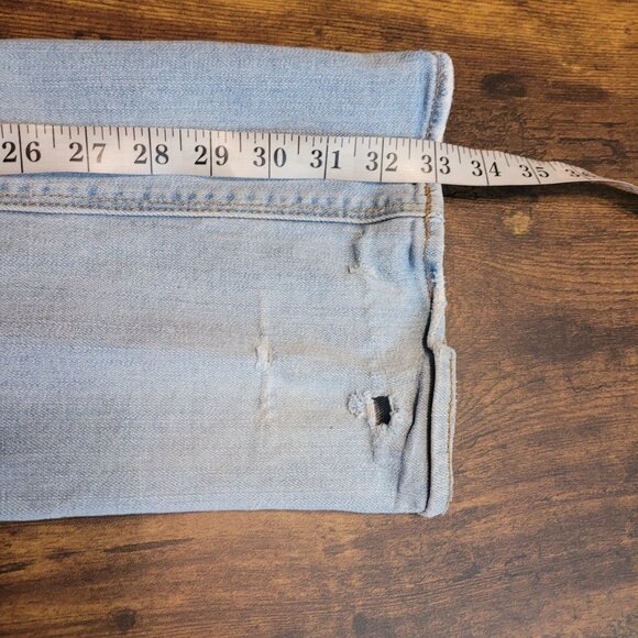 American Eagle Jeans 2 L Artist Flare Low Rise Light Wash Stretch Boho Western - Picture 9 of 11